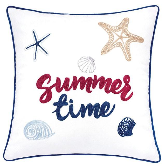 Emmie White 20" X 20" Pillow, Summer Time - Jay's Mattress Plus (NY)