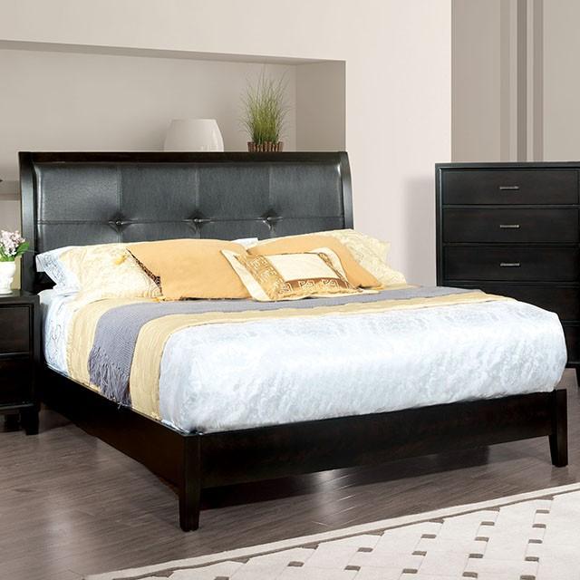 Enrico Full Queen Bed Brown, Black, & Cherry - Jay's Mattress Plus (NY)