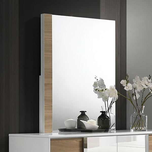 ERLANGEN Mirror, White/Natural - Jay's Mattress Plus (NY)