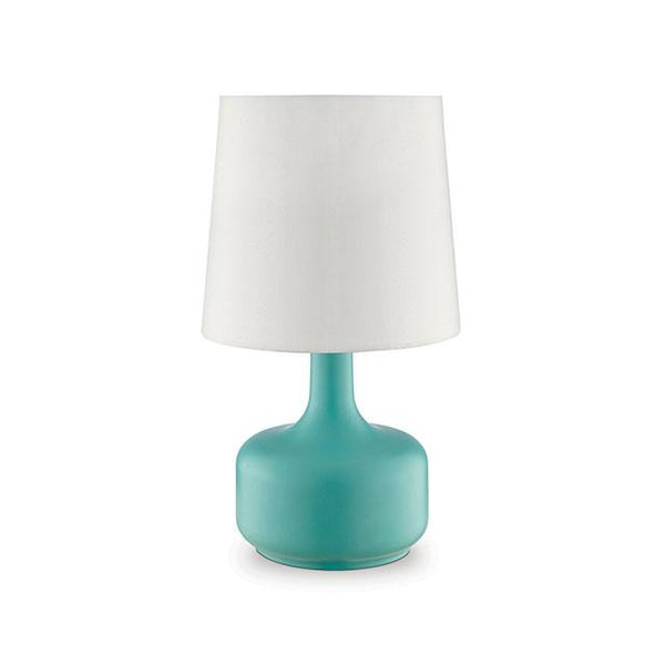 Farah Teal 17"H Matte Teal Table Lamp - Jay's Mattress Plus (NY)
