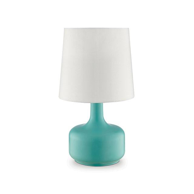 Farah Teal 17"H Matte Teal Table Lamp - Jay's Mattress Plus (NY)