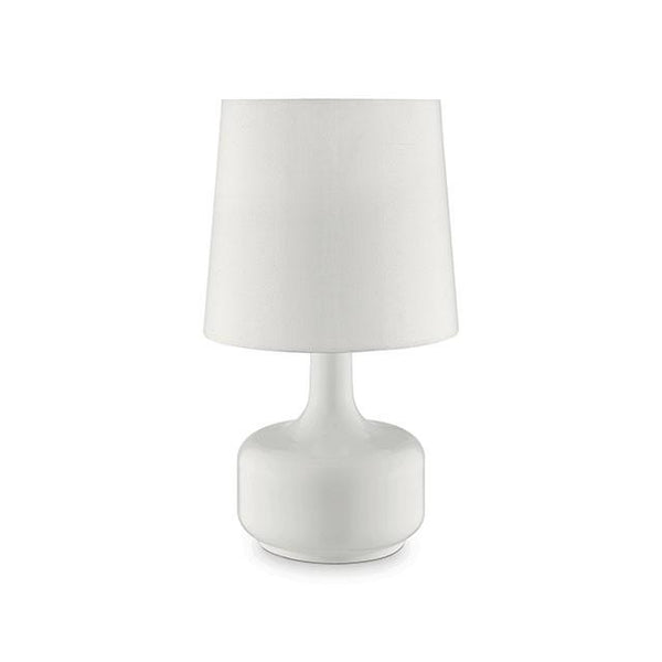 Farah White 17"H Glossy White Table Lamp - Jay's Mattress Plus (NY)