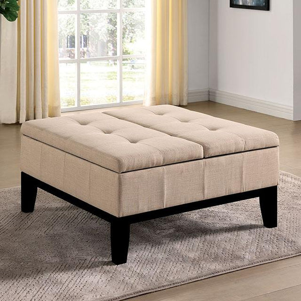 FAZIO Storage Ottoman, Beige - Jay's Mattress Plus (NY)