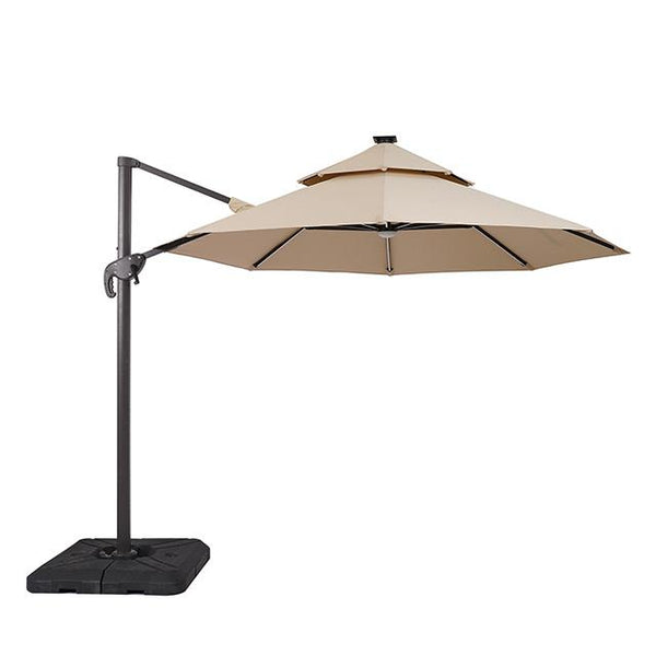 Fera 10 Ft Round Umbrella w/ LED Bulb + 37" Large Base - Jay's Mattress Plus (NY)