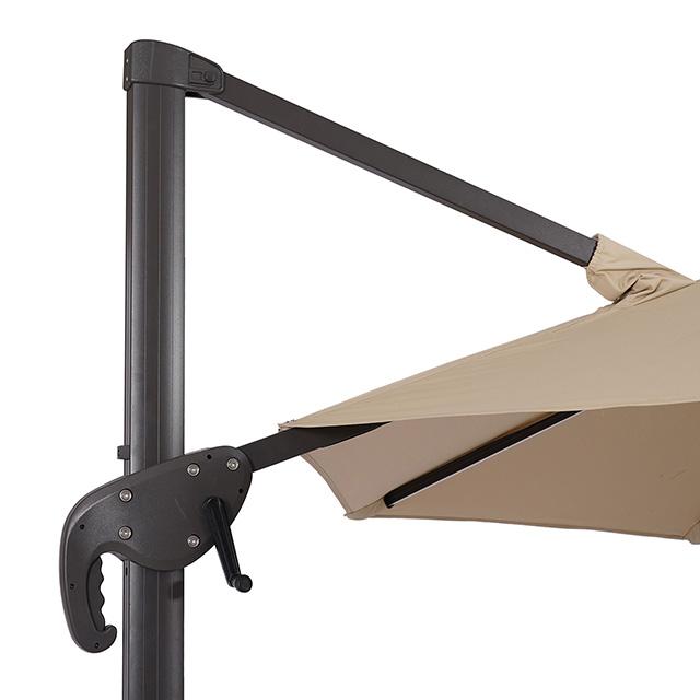 Fera 10 Ft Round Umbrella w/ LED Bulb + 37" Large Base - Jay's Mattress Plus (NY)