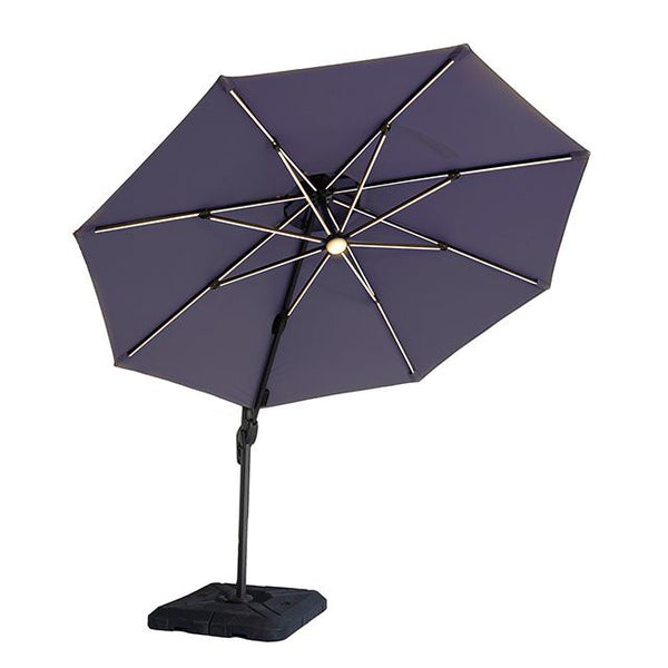 Fera 10 Ft Round Umbrella w/ LED Bulb + 37" Large Base - Jay's Mattress Plus (NY)