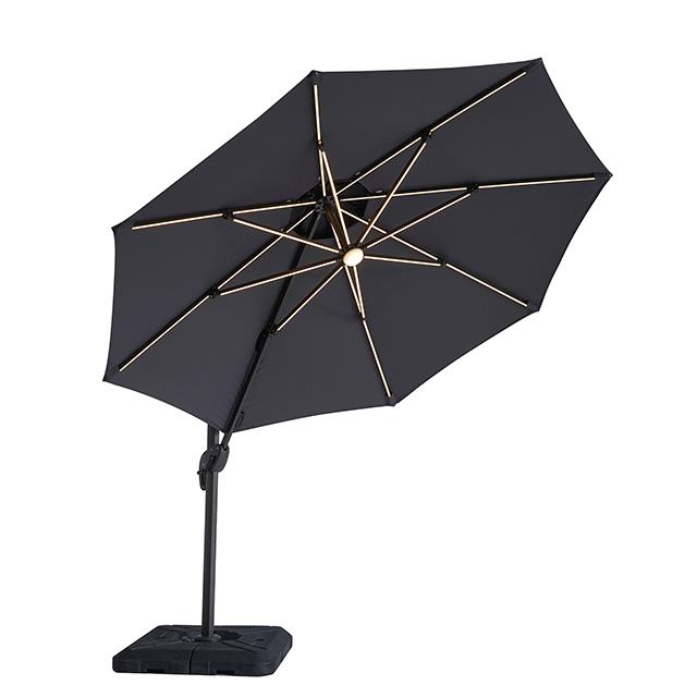 Nuti 10 Ft Round Umbrella w/ LED Light + 37" Large Base - Jay's Mattress Plus (NY)