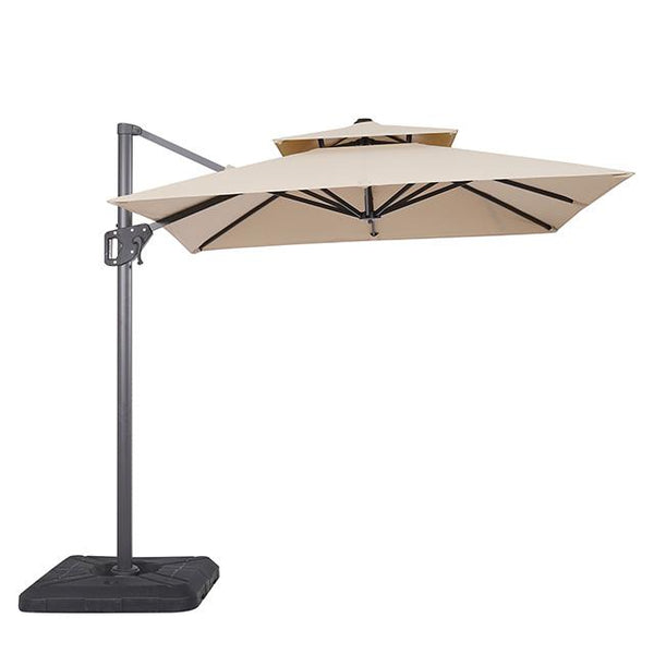 Fida 8 Ft Square Umbrella w/ Double Top + 37" Large Base - Jay's Mattress Plus (NY)