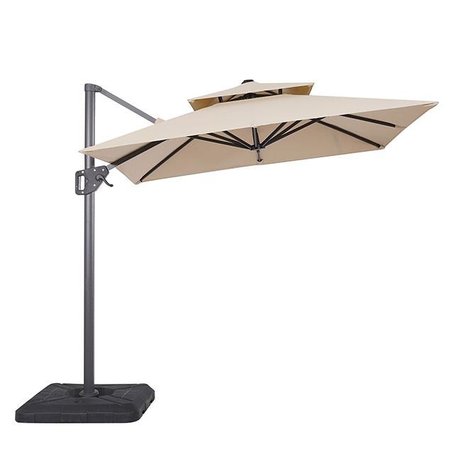 Fida 8 Ft Square Umbrella w/ Double Top + 37" Large Base - Jay's Mattress Plus (NY)