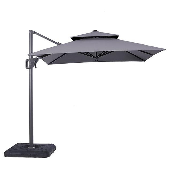 Fida 8 Ft Square Umbrella w/ Double Top + 37" Large Base - Jay's Mattress Plus (NY)