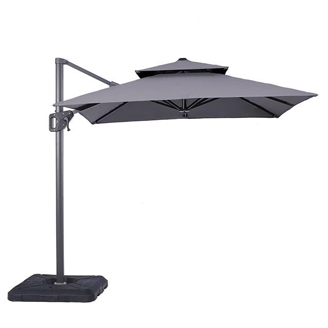 Fida 8 Ft Square Umbrella w/ Double Top + 37" Large Base - Jay's Mattress Plus (NY)