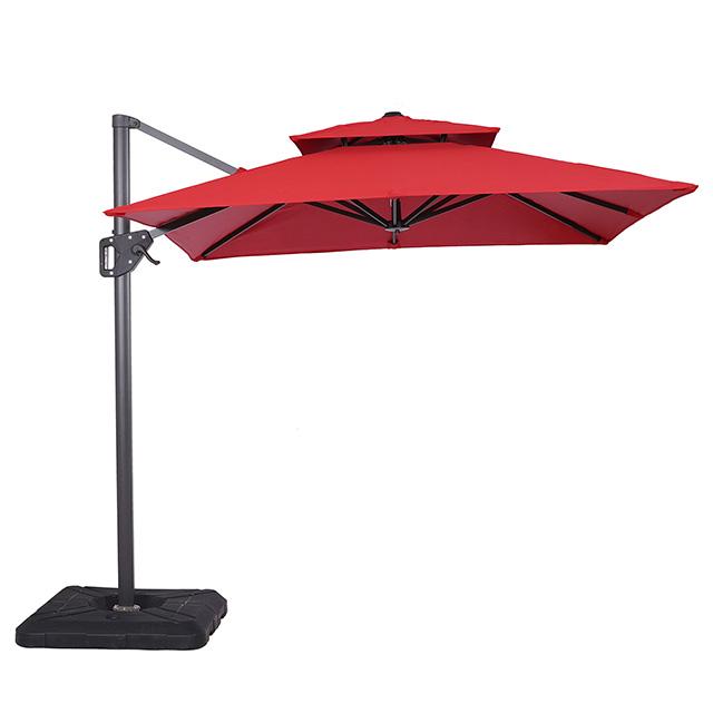 Fida 8 Ft Square Umbrella w/ Double Top + 37" Large Base - Jay's Mattress Plus (NY)