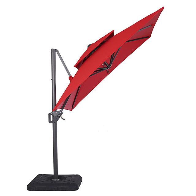 Fida 8 Ft Square Umbrella w/ Double Top + 37" Large Base - Jay's Mattress Plus (NY)
