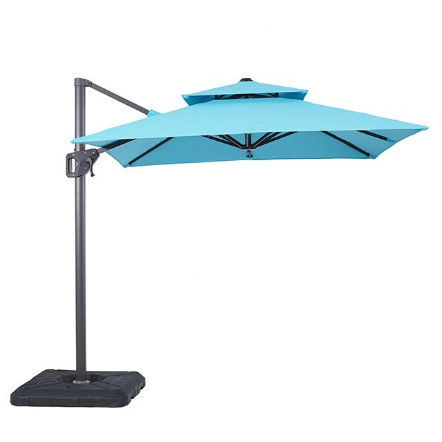 Fida 8 Ft Square Umbrella w/ Double Top + 37" Large Base - Jay's Mattress Plus (NY)