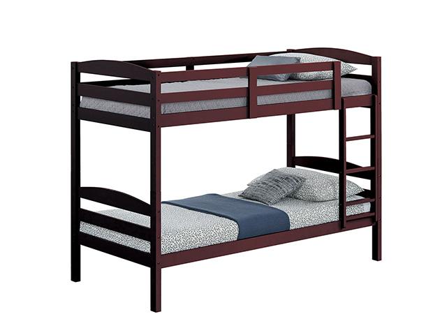 Finsbury Twin Twin Bunk Bed Espresso, Grey & White - Jay's Mattress Plus (NY)