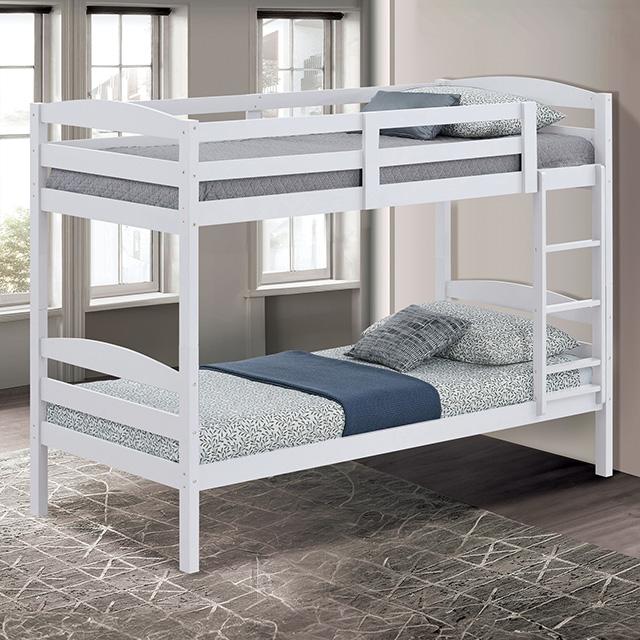 Finsbury Twin Twin Bunk Bed Espresso, Grey & White - Jay's Mattress Plus (NY)