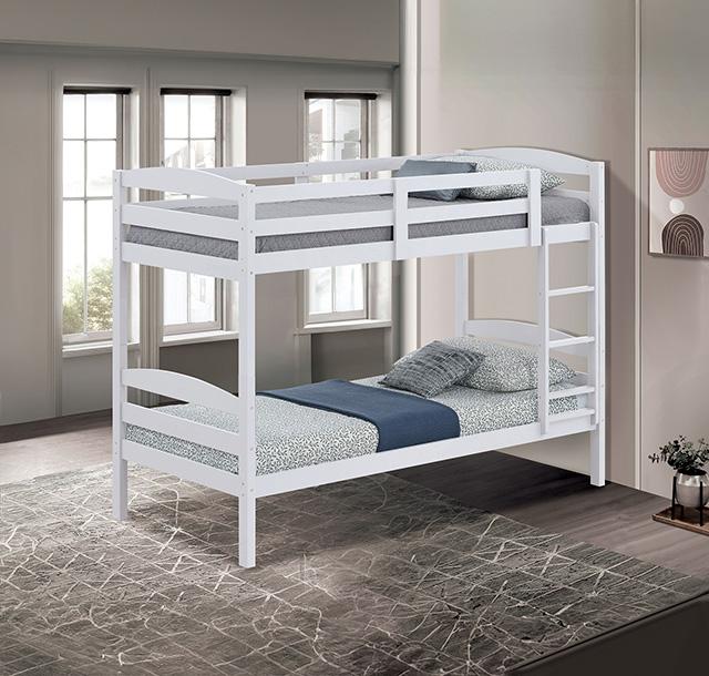 Finsbury Twin Twin Bunk Bed Espresso, Grey & White - Jay's Mattress Plus (NY)