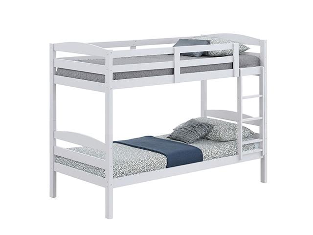 Finsbury Twin Twin Bunk Bed Espresso, Grey & White - Jay's Mattress Plus (NY)