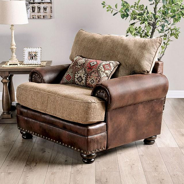Fletcher Brown/Tan Chair - Jay's Mattress Plus (NY)