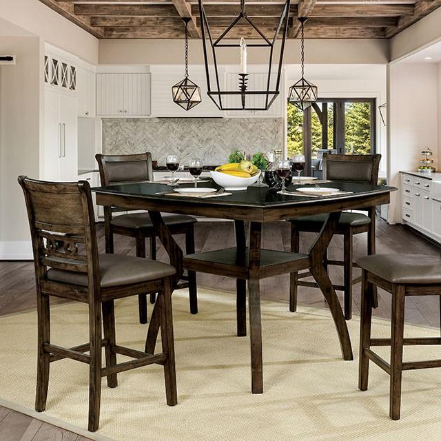 Flick Rustic Oak Counter Ht. Table - Jay's Mattress Plus (NY)