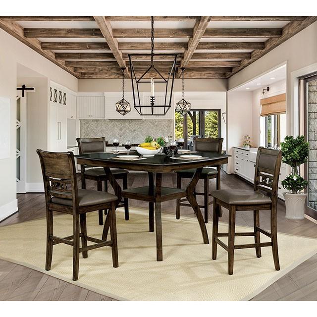 Flick Rustic Oak Counter Ht. Table - Jay's Mattress Plus (NY)