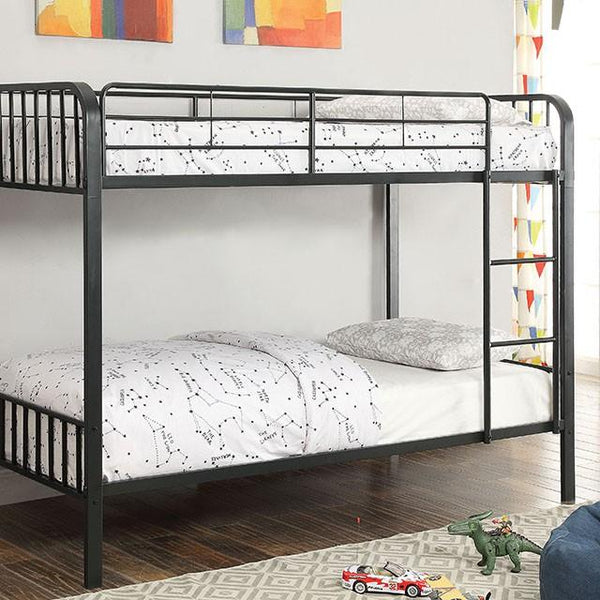 CLEMENT Black Metal Twin/Twin Bunk Bed - Jay's Mattress Plus (NY)
