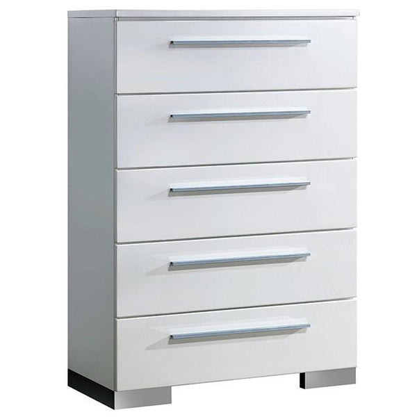 CLEMENTINE Glossy White Chest - Jay's Mattress Plus (NY)