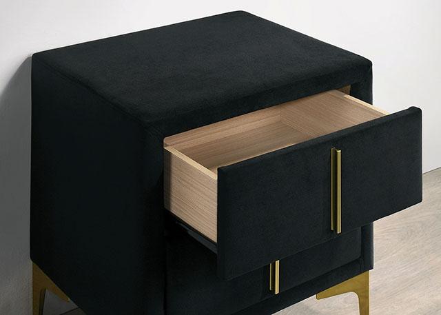 FLORIZEL Night Stand, Black - Jay's Mattress Plus (NY)