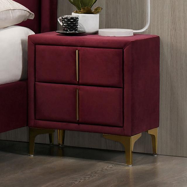 FLORIZEL Night Stand, Red - Jay's Mattress Plus (NY)