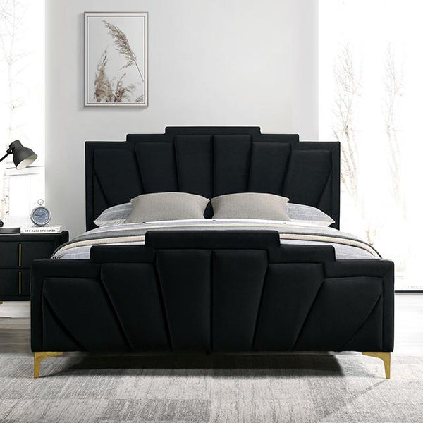 FLORIZEL Cal.King, E.King & Queen Bed, Black & Red - Jay's Mattress Plus (NY)