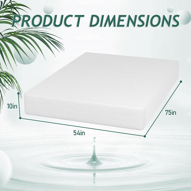 Forsythia 10" Full Green Tea Gel Memory Foam - Jay's Mattress Plus (NY)
