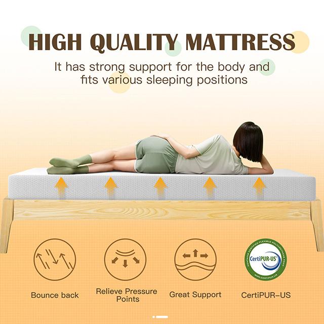 Forsythia 8" Twin Green Tea Gel Memory Foam - Jay's Mattress Plus (NY)