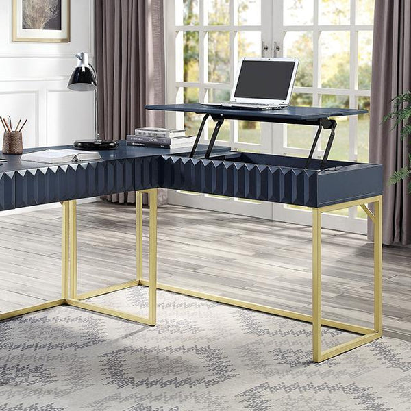 FREIBURG Corner Desk, Antique Blue - Jay's Mattress Plus (NY)