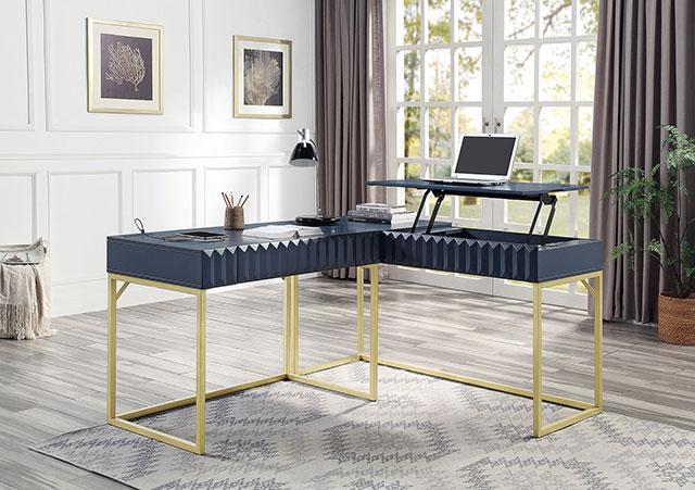 FREIBURG Corner Desk, Antique Blue - Jay's Mattress Plus (NY)