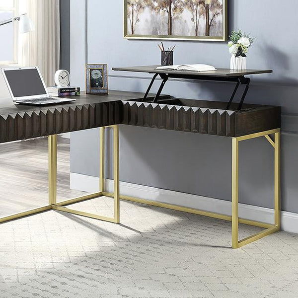 FREIBURG Corner Desk, Walnut - Jay's Mattress Plus (NY)