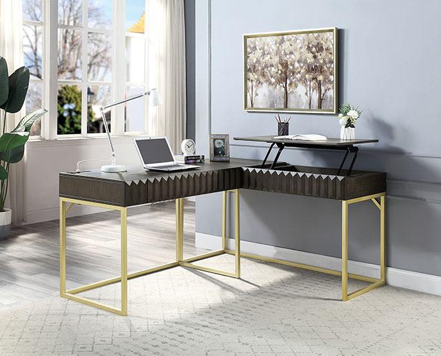 FREIBURG Corner Desk, Walnut - Jay's Mattress Plus (NY)