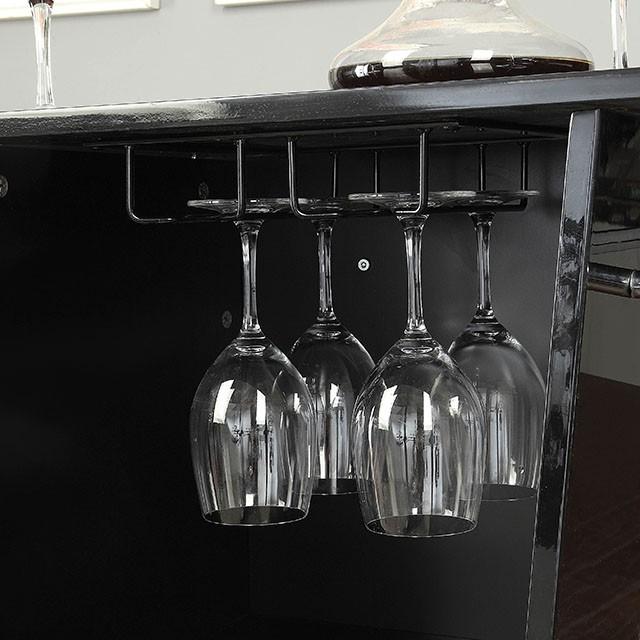 Fuero Black/Chrome Bar Table (K/D) - Jay's Mattress Plus (NY)