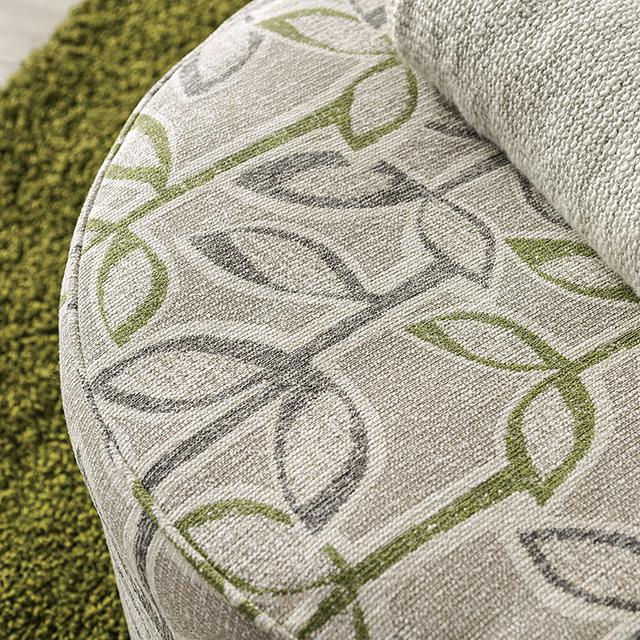 GARDNER Ottoman, Gray/Green - Jay's Mattress Plus (NY)