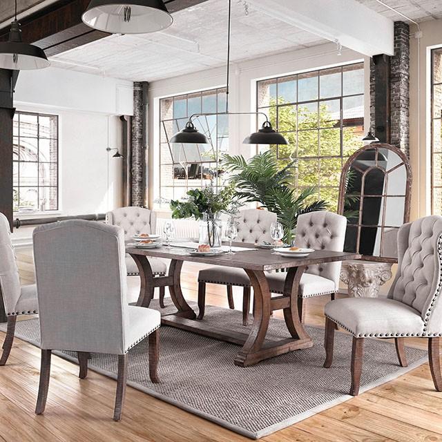 GIANNA Rustic Oak 77" Dining Table - Jay's Mattress Plus (NY)