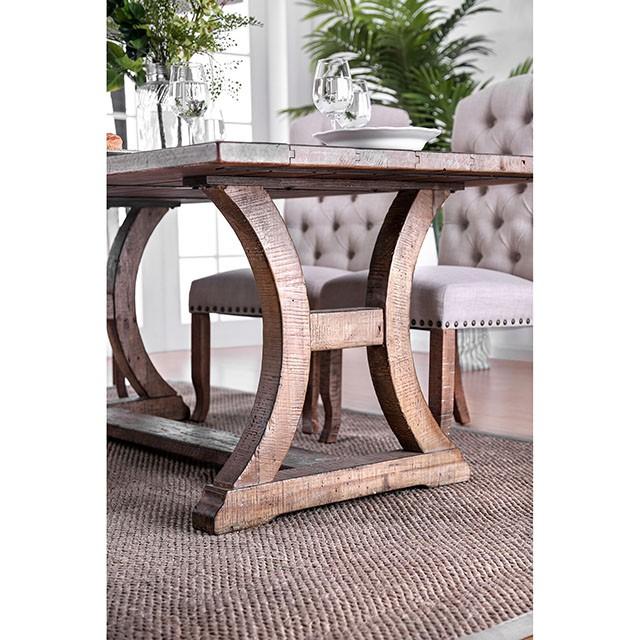 GIANNA Rustic Oak 77" Dining Table - Jay's Mattress Plus (NY)