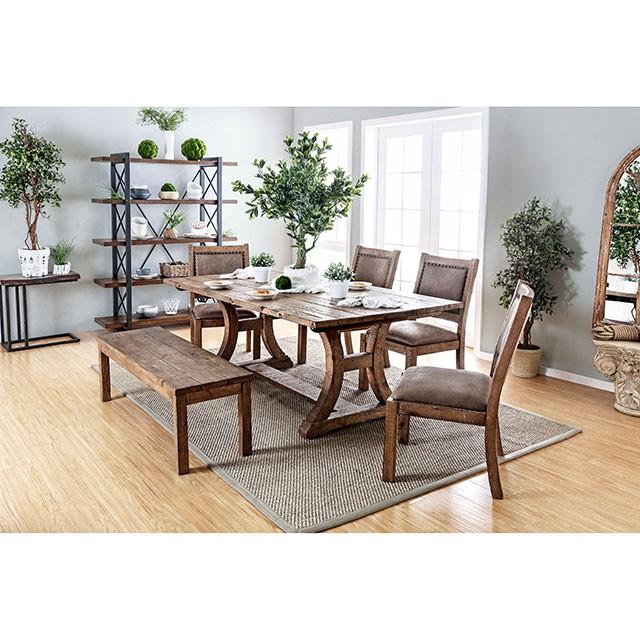GIANNA Rustic Pine Wooden Bench - Jay's Mattress Plus (NY)