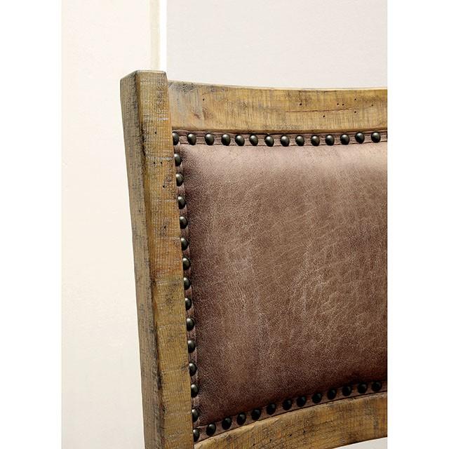 GIANNA Rustic Pine/Brown Side Chair (2/CTN) - Jay's Mattress Plus (NY)