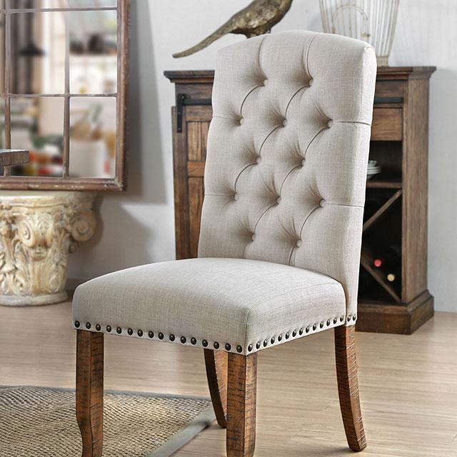 Gianna Rustic Pine/Ivory Side Chair (2/CTN) - Jay's Mattress Plus (NY)