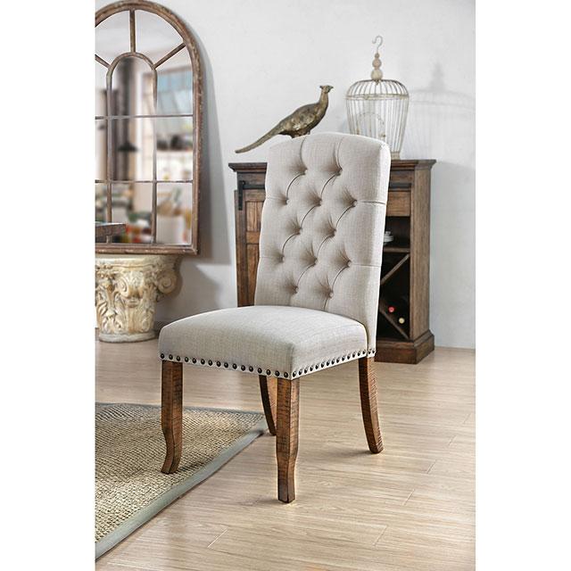 Gianna Rustic Pine/Ivory Side Chair (2/CTN) - Jay's Mattress Plus (NY)