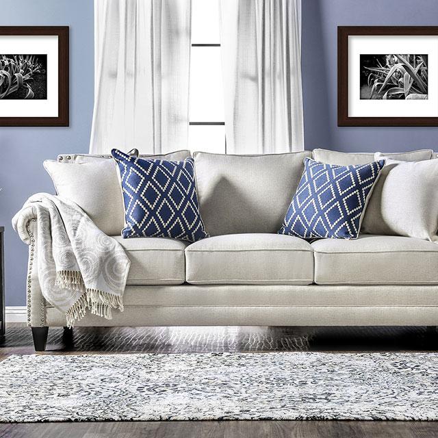 Giovanni Beige/Blue Sofa - Jay's Mattress Plus (NY)