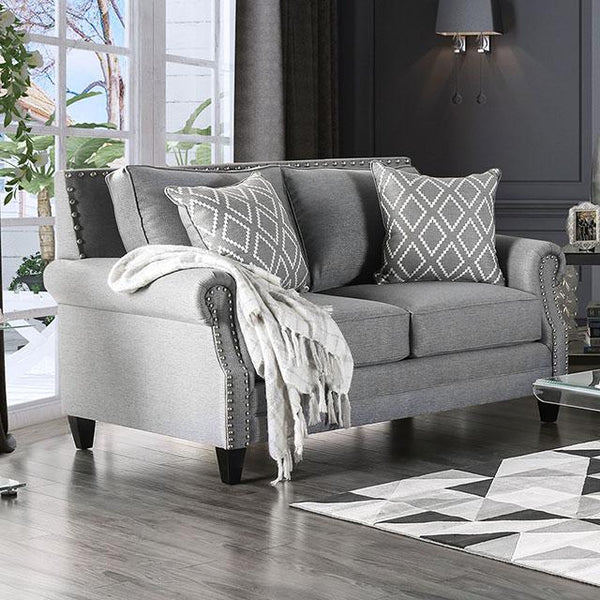Giovanni Gray Love Seat - Jay's Mattress Plus (NY)