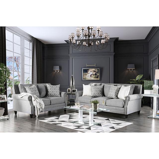 Giovanni Gray Love Seat - Jay's Mattress Plus (NY)