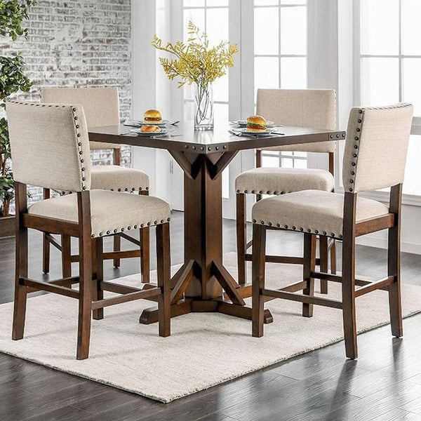 GLENBROOK Brown Cherry Counter Ht. Table - Jay's Mattress Plus (NY)