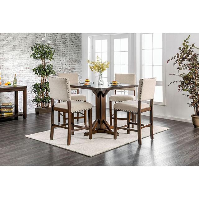 GLENBROOK Brown Cherry Counter Ht. Table - Jay's Mattress Plus (NY)