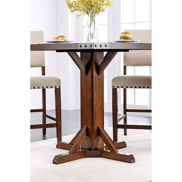 GLENBROOK Brown Cherry Counter Ht. Table - Jay's Mattress Plus (NY)